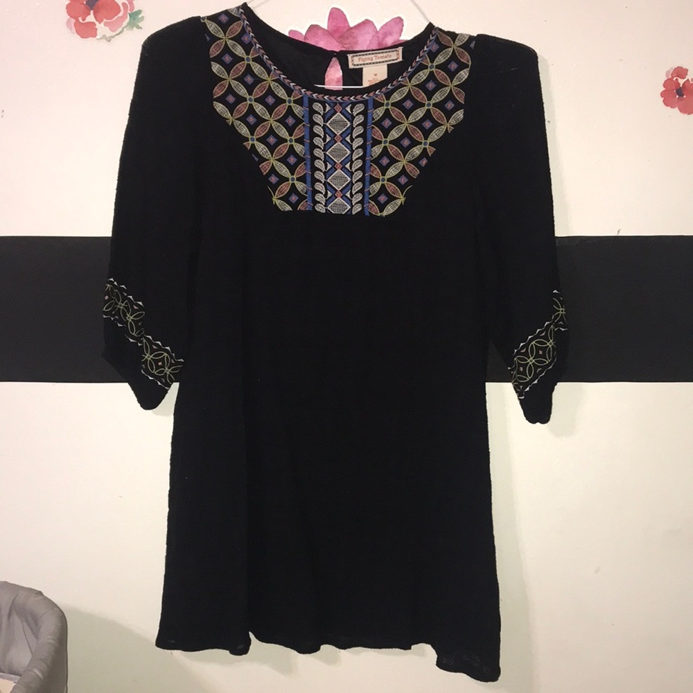 Black flow dress